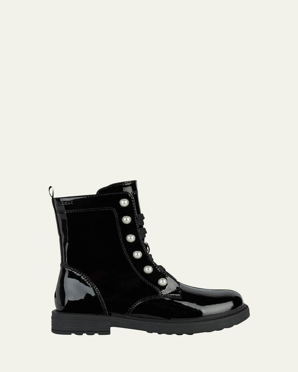 Girl's Eclair Faux Patent Leather Boots, Toddler/Kids